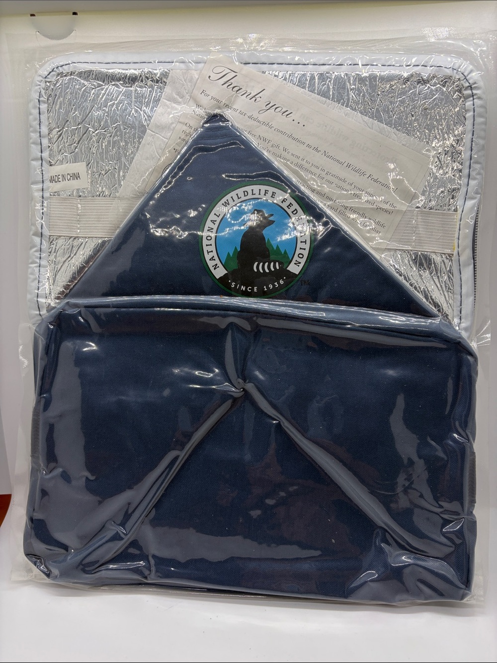 NWT National Wildlife Federation Insulated Soft Cooler Lunch Bag Navy Blue